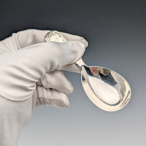 19 世紀中葉英國古董純銀茶盒湯匙 Reid&Sons